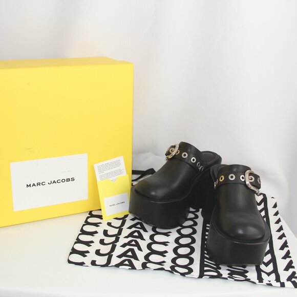 New In Box Marc Jacobs The J Marc Leather Clog Size 6 US/36 EU - Picture 1 of 13